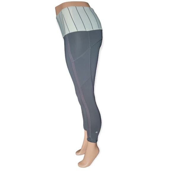 Lululemon Women's Can't Stop Pocket Crop Leggings Size 2 Grey White - Picture 9 of 16